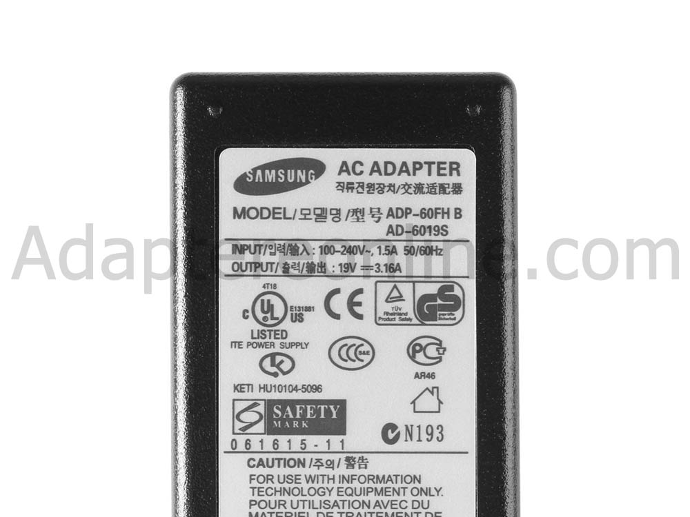 60W Samsung NP-SA21-FS01DE NP-SA21-FS02DE NP-SA30-FA01DE AC Adapter Oplader