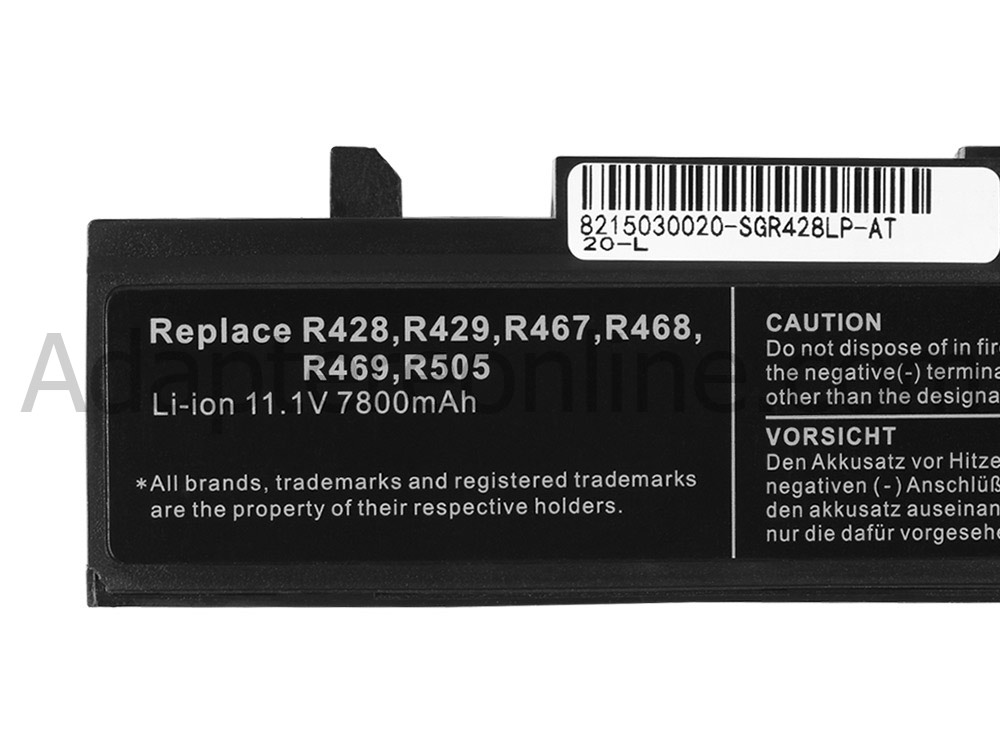7800mah Samsung 355E7C 350E7C NP350E7C NP355E7C Serie Batteri
