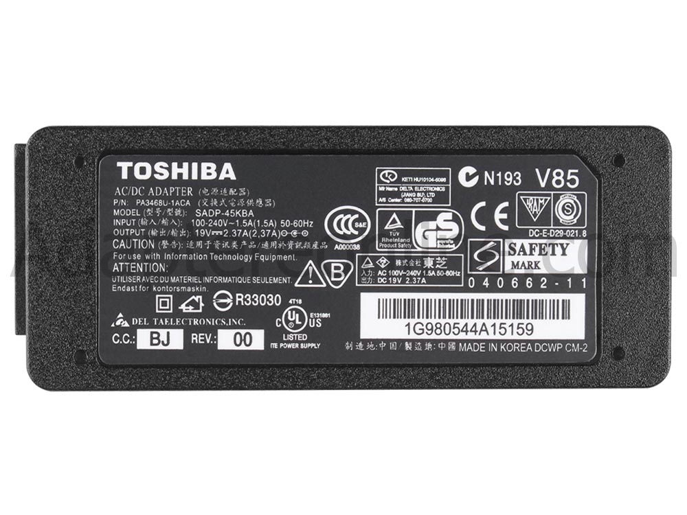 45W Toshiba Portege Z35-AST3N08 AC Adapter Oplader