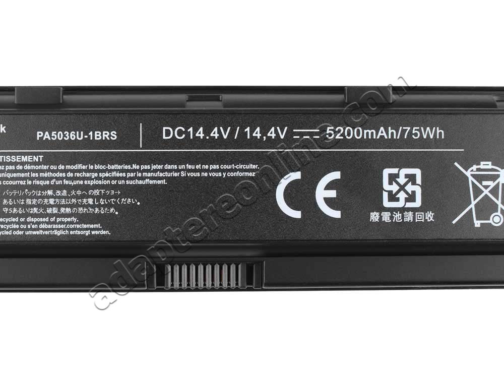 5200mAh 75Wh Toshiba Qosmio X875-Q7290X875-Q7190 Batteri