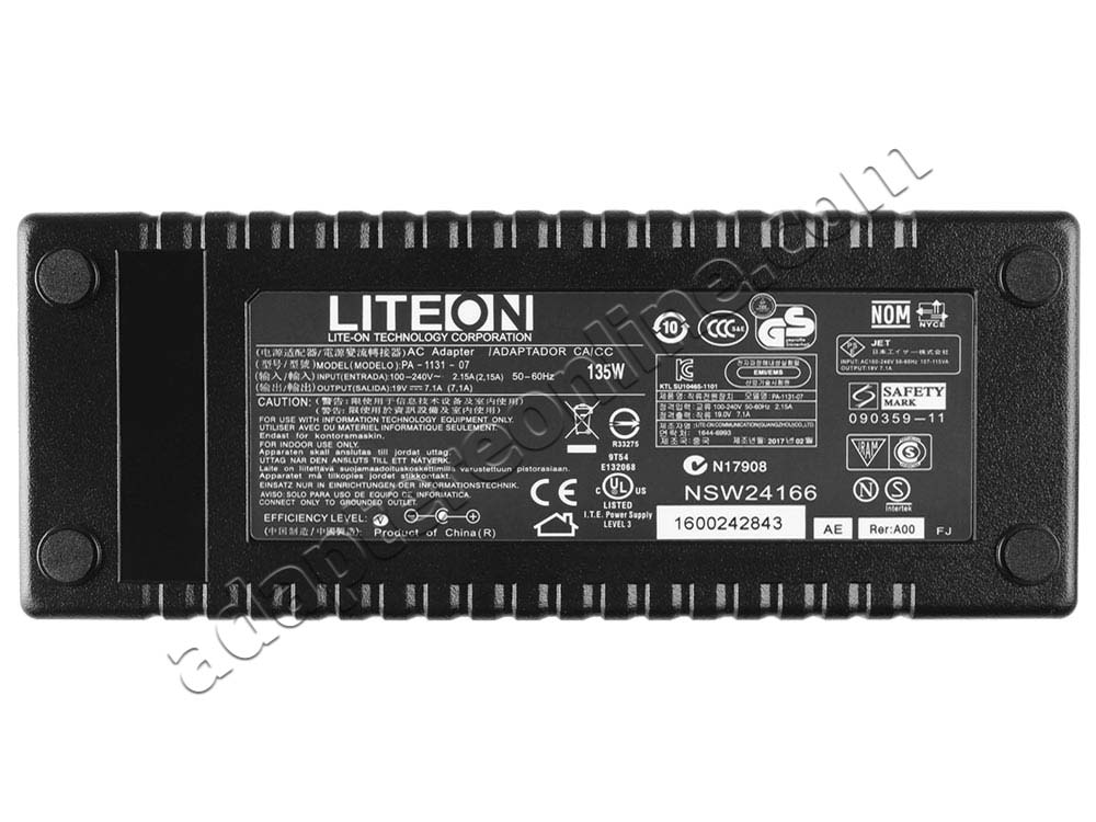 135W Acer Delta ADP-135FB F AC Adapter Oplader