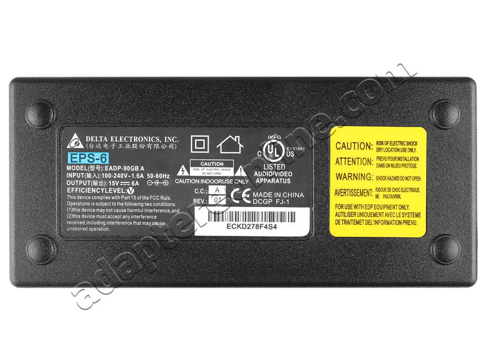 15V 6A 90W Panasonic CF-F9KWH022M AC Adapter Oplader